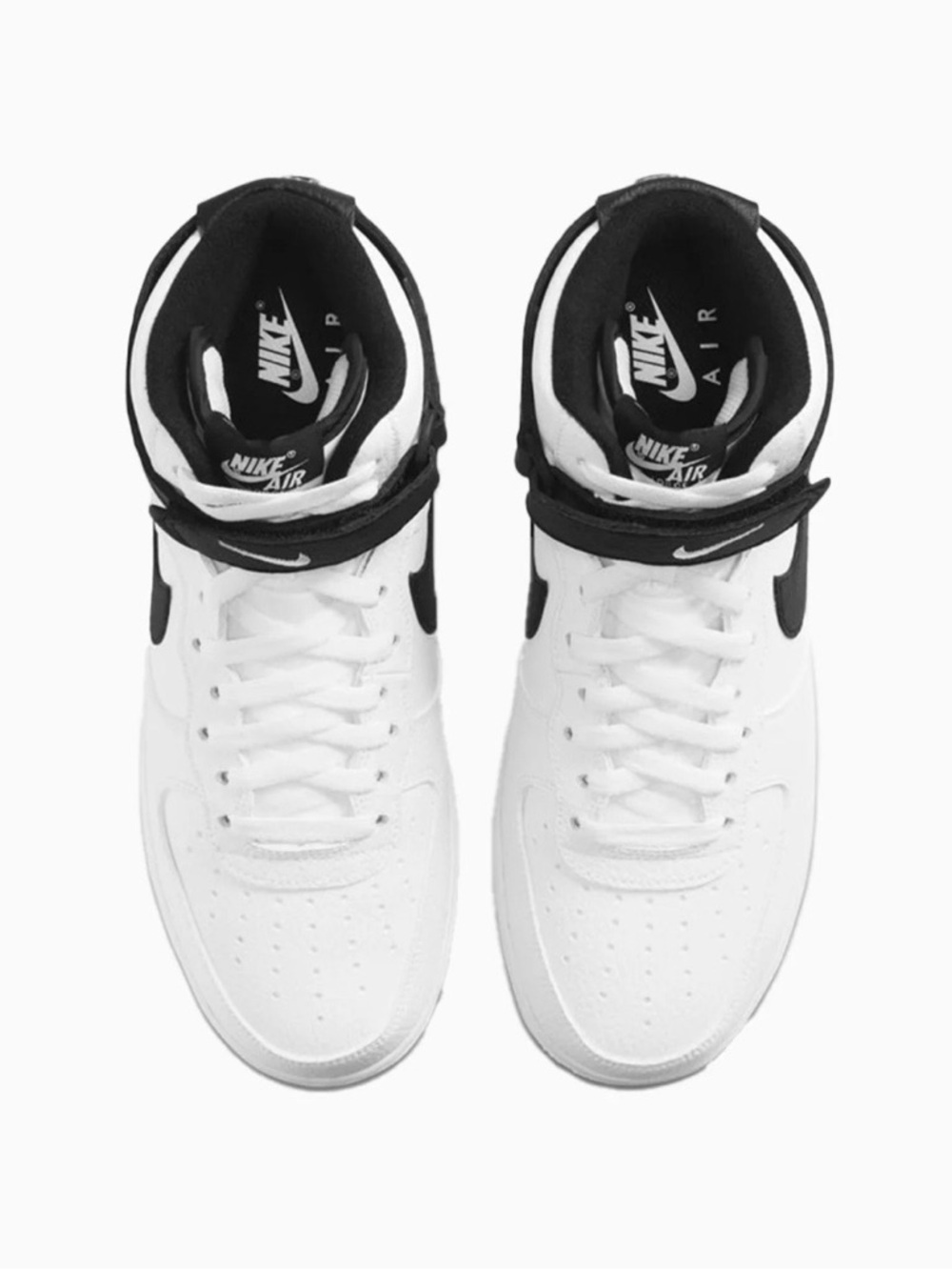 Nike White and Black High-Top Sneakers